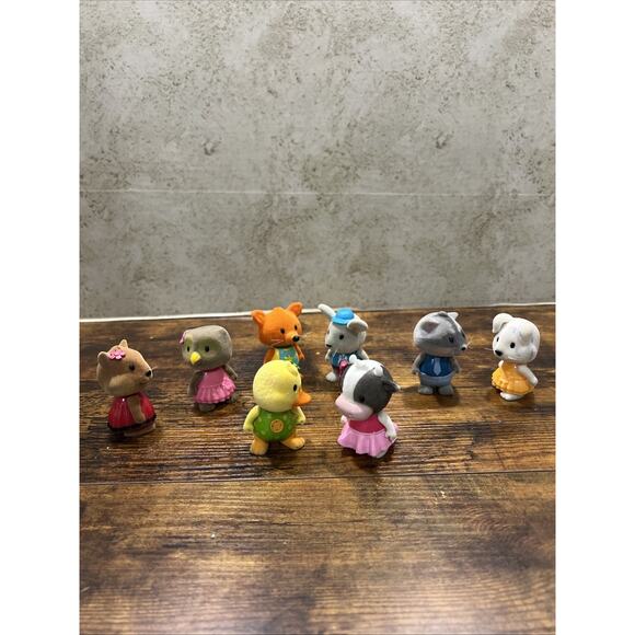 Li’l Woodzeez Bobbleez Lot Of8Cow Duck Raccoon Owl Fox Mouse Squirrel Dog Read - Picture 1 of 7